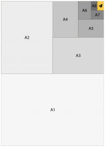 Paper size calculator. Calculate A4 size in cm and inches.